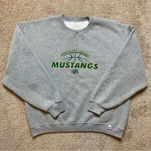 Vintage Marygrove College Mustangs Basketball Russell Crewneck Sweatshirt